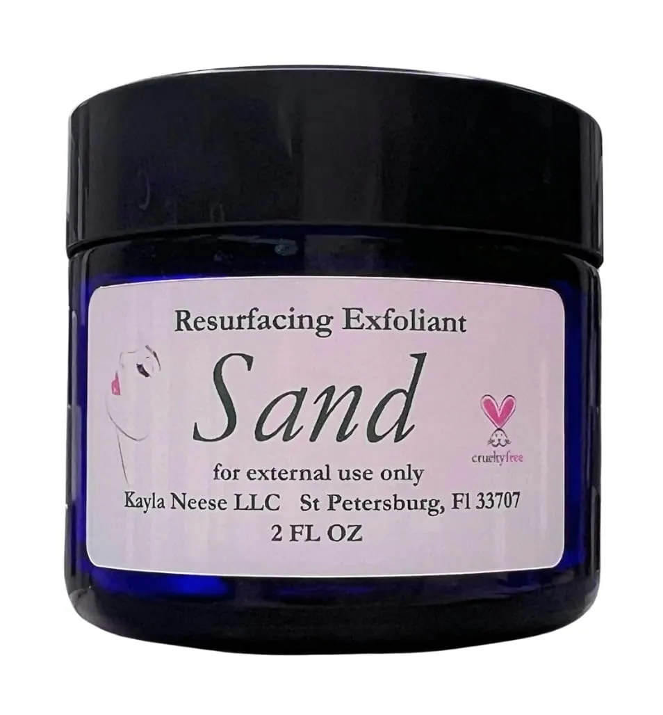 Organic Sand Resurfacing Facial Exfoliant with Oats, 2 FL OZ