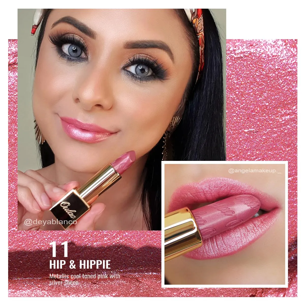 Oulac Lipstick & Lipliner Set 3PCS High Impact Lipcolor with Moisturizing Formula, Vegan Beauty, Full-Coverage Lip Color, Gift Lipstick for Women, 04 11 PG03