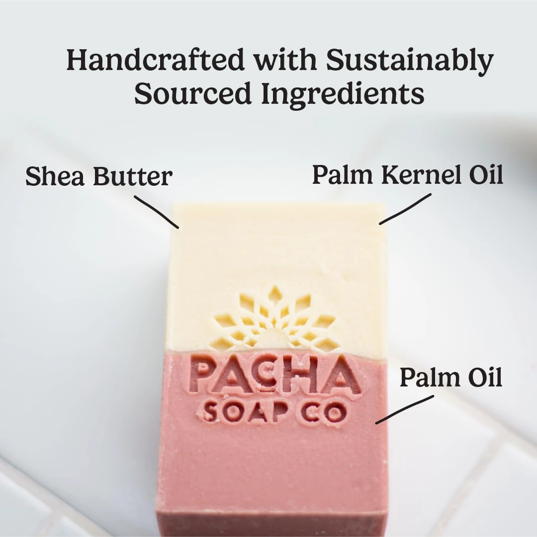 Pacha Bright Suds Bar Soap 3 Pack | Premium, Handcrafted, Hydrating | Natural Face Wash, Hand Cleanser, Body Wash | Soothing Essential Oils, 4 oz