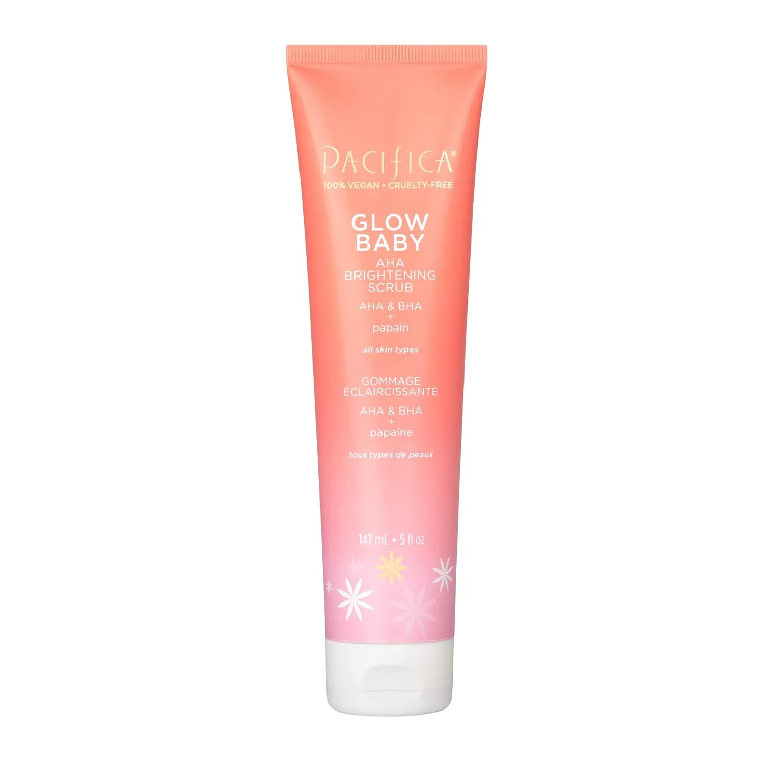 Pacifica Glow Baby Super Lit Enzyme Scrub, Unclogs Pores & Dissolves Skin Impurities, For All Skin Types, Vegan & Cruelty-Free, 4 Fl Oz