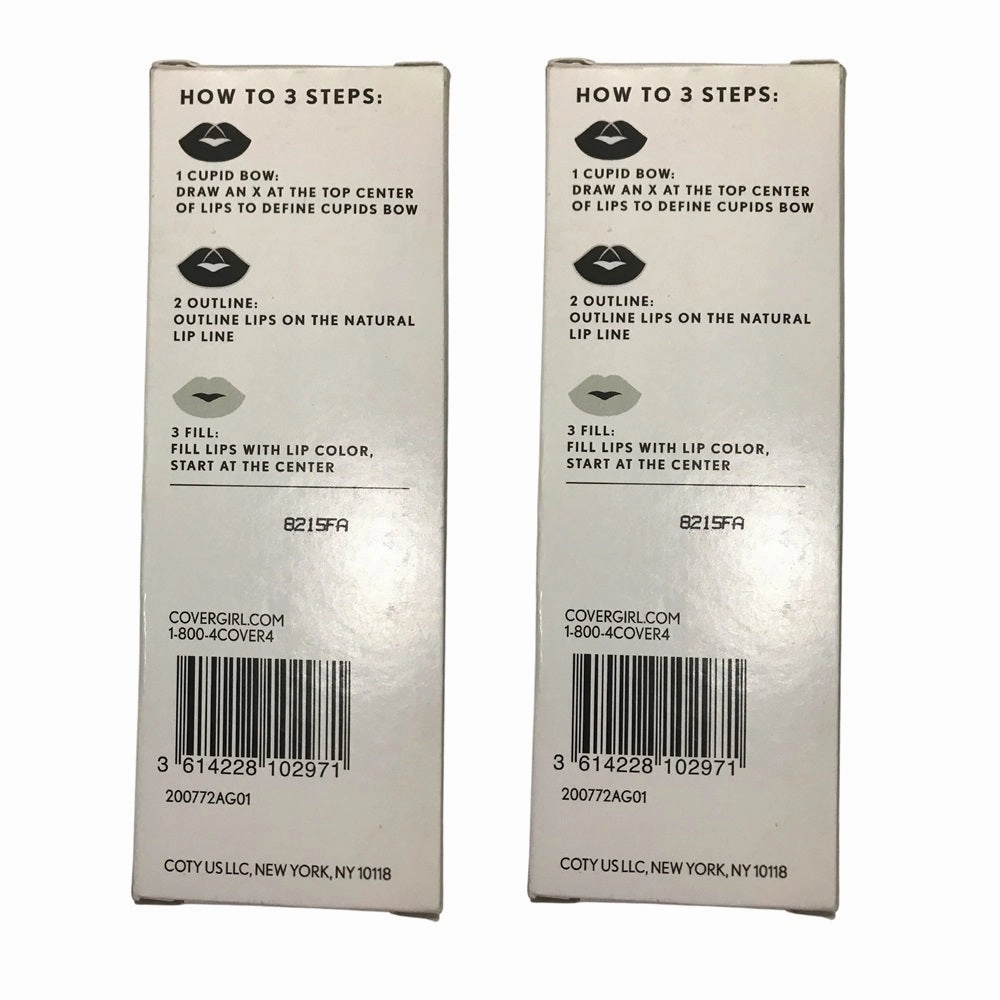 Pack of 2 CoverGirl Exhibitionist Lip Kit, 505 Flushed / 100 Clear