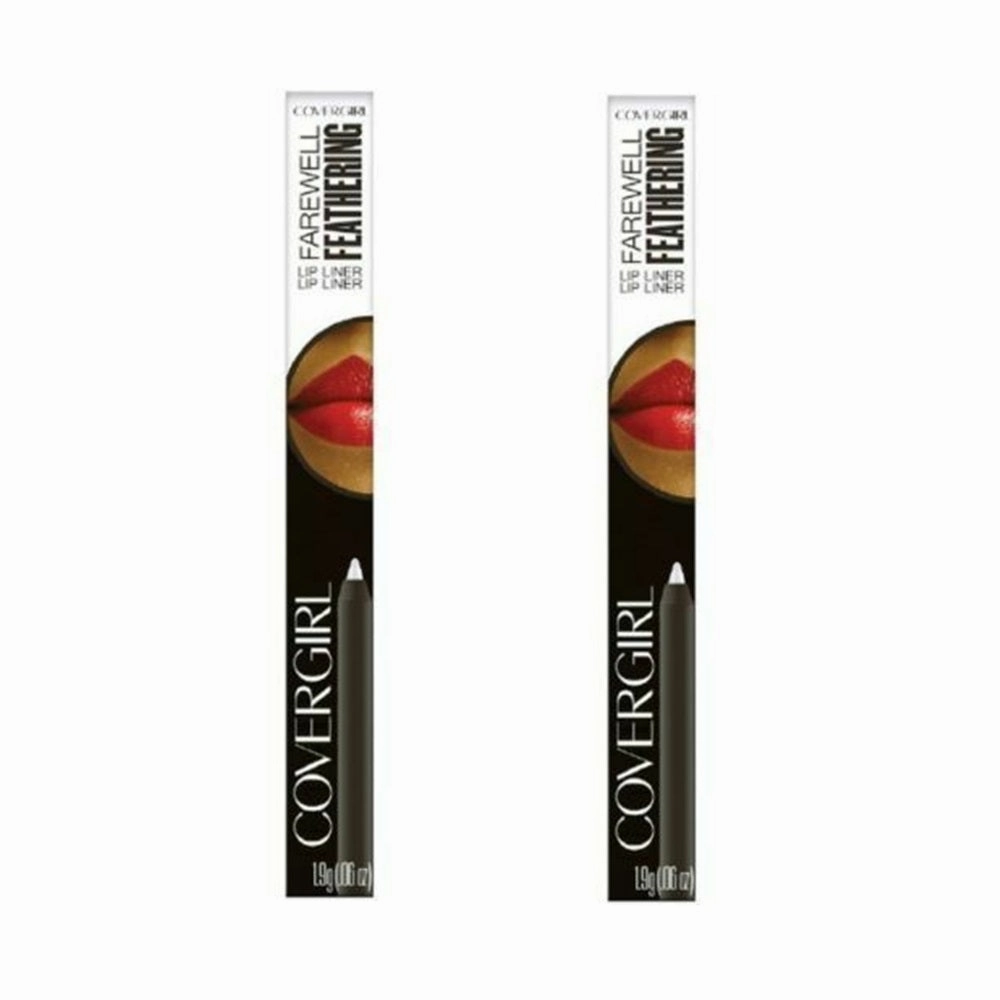 Pack of 2 CoverGirl Farewell Feathering Lip Liner, Clear 100