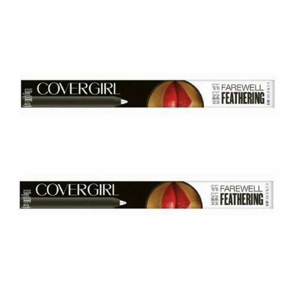 Pack of 2 CoverGirl Farewell Feathering Lip Liner, Clear 100