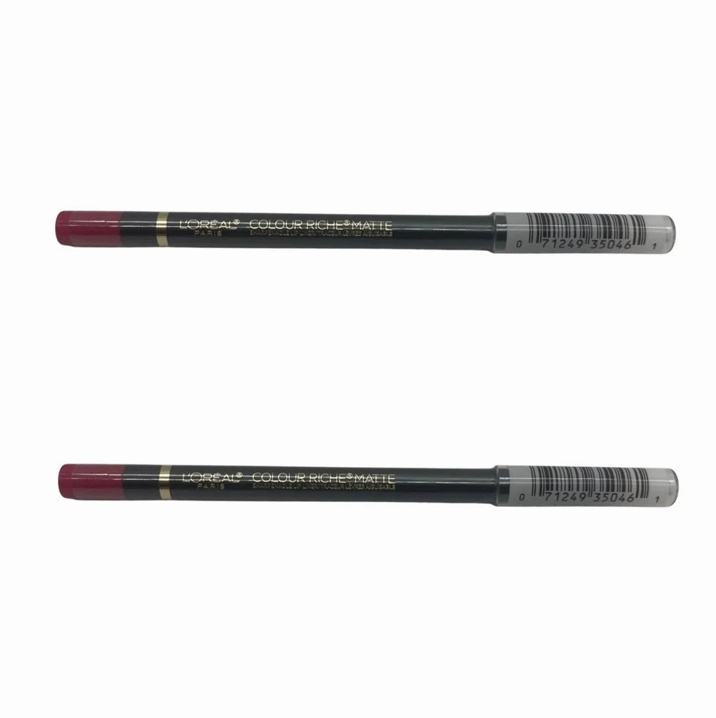 Pack of 2 L'Oreal Paris Colour Riche Matte Sharpenable Lip Liner, Best Mattes 108