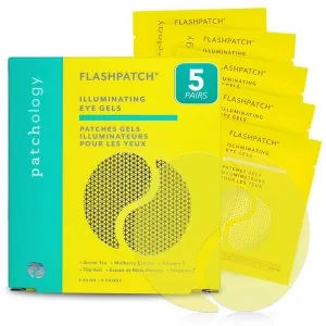 PATCHOLOGY Eye Mask, Brightening Under Eye Patches for Puffy Eyes and Dark Circles, Vitamin C Serum, Dark Circles Under Eye Treatment, Hydrating Eye Patches for women and men (5 Pairs)
