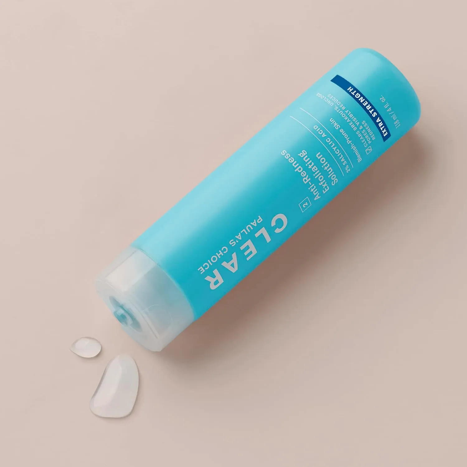 Paula's Choice CLEAR Anti-Redness Exfoliating Solution, 2% Salicylic Acid Exfoliant, for Mild to Severe Acne & Breakouts, Blackheads and Clogged Pores, Fragrance-Free, 4 Fl. Oz