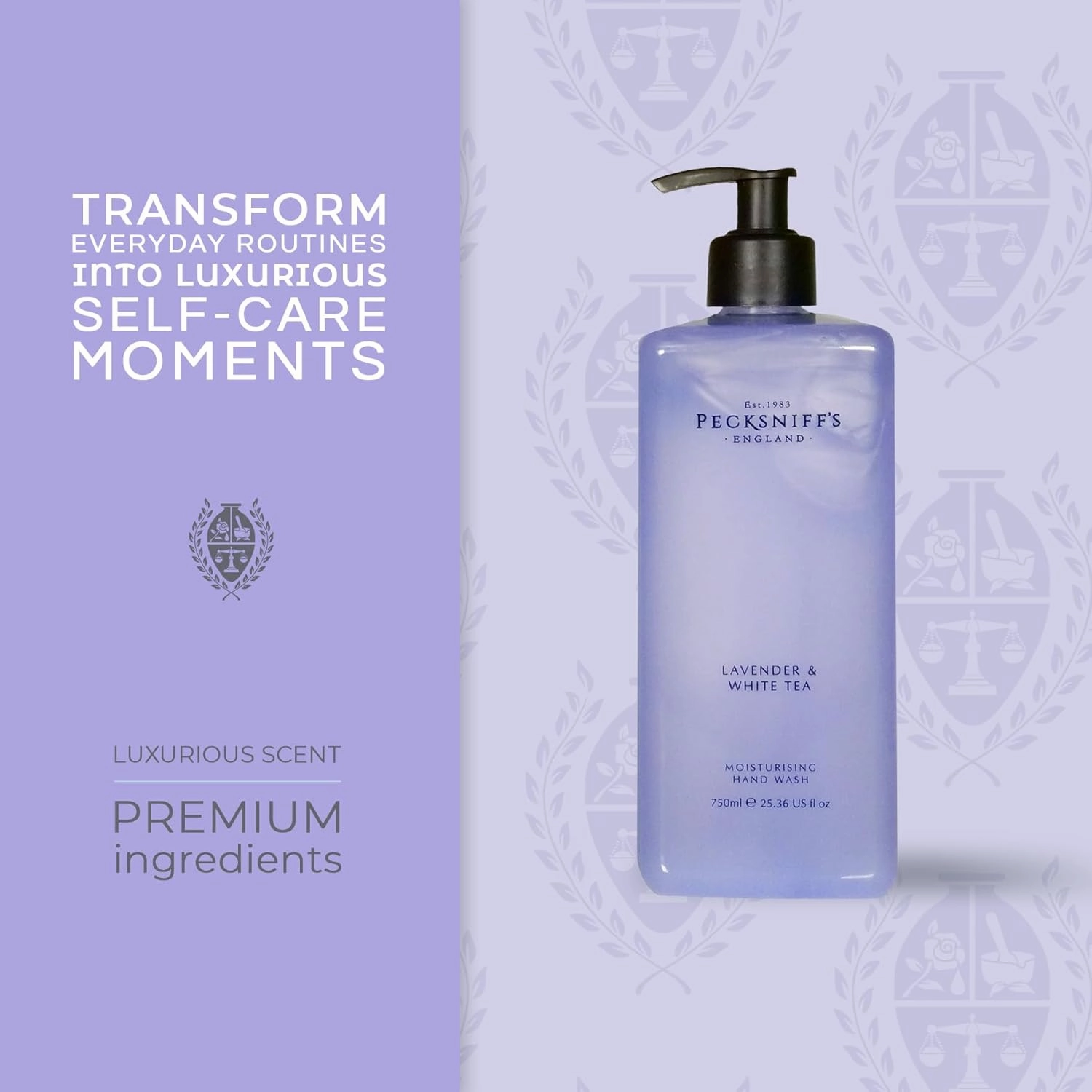 Pecksniff's Classic 750ml Hand Wash Lavender & White Tea