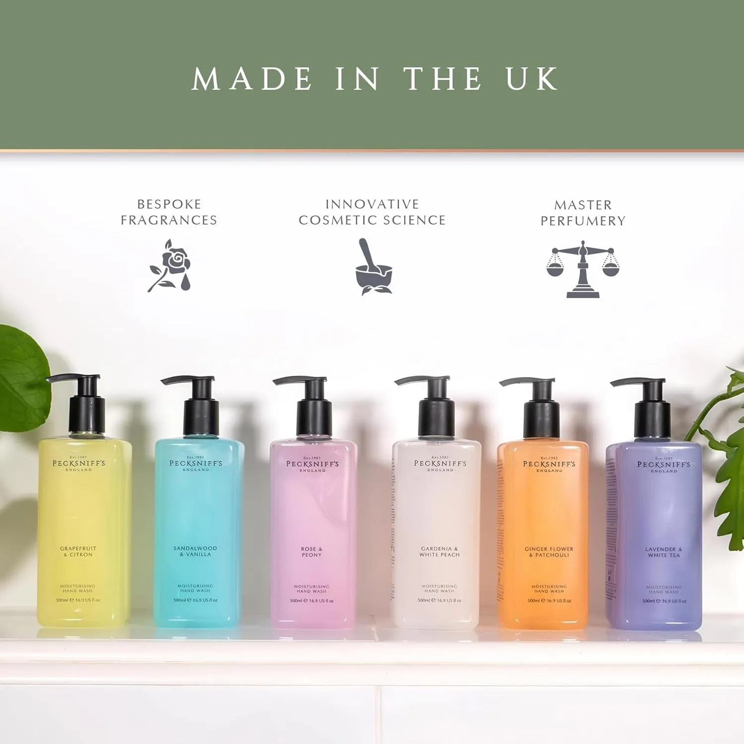 Pecksniff's Classic 500ml Hand Wash Lavender & White Tea