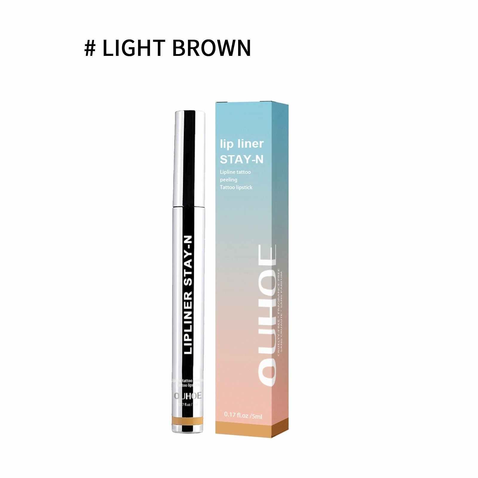 Pen Dark Brown Lip Liner, Waterproof Long Lasting Plump Soft Lip Gloss, Makeup Cosmetics