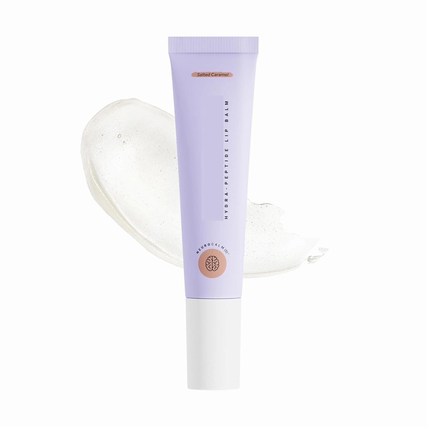 Peptide Clear Lip Balm for Dry & Chapped Lips With Ceramides & Squalane | Long Lasting Hydration, 24H Moisture Lock, Repair, Plumps & Smooths | Non Tinted | Salted Caramel - 8gm