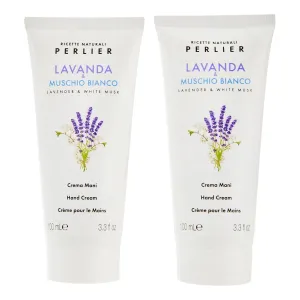 Perlier Lavender & White Musk Hand Cream, 3.3 fl oz, Set of 2