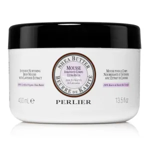 Perlier Shea Butter and Lavender Body Mousse, Moisturizing Body Treatment, 13.5 oz