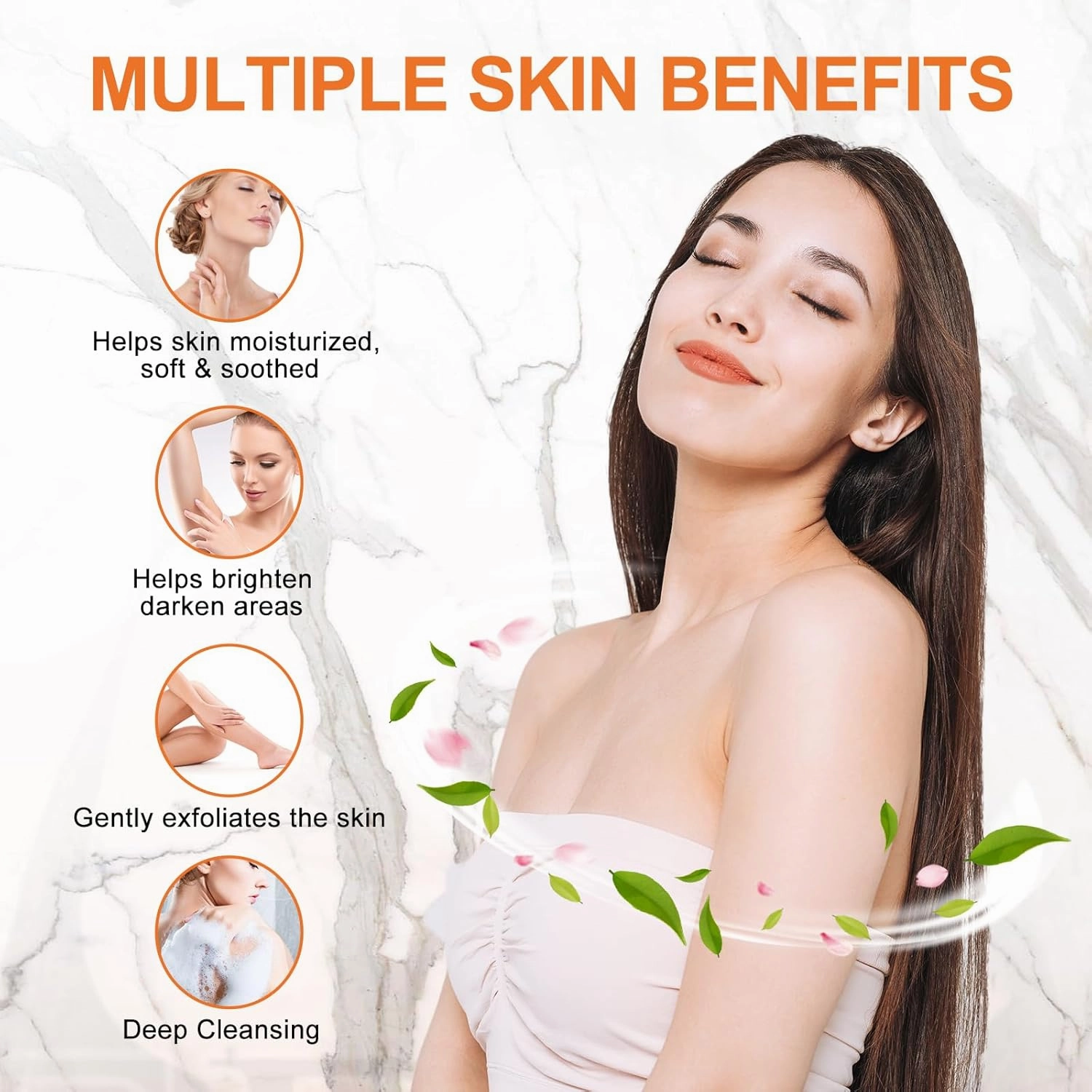 Persimmon Scented Body Soaps Wash for Body Odor Control l Removing Nonenal Body Odor Rich Centella asiatica extract Soap for Old People Smell,Smelly Feet, Underarms for Men & Women (16.9 Fl Oz)