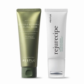 PESTLO Pore Minimizing & Skin Smoothing Set | Spicule Re-Born Peeling Mask & Rejurecipe Spicule Roller Serum | Refines Pores, Enhances Skin Texture, Reduces Blemishes | Korean Skincare Duo