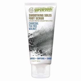 Petal Fresh SuperFoods Smoothing Soles Foot Scrub with Charcoal, Tea Tree & Walnut, A Clean and Gentle Exfoliating Experience, Made Especially for the Feet, Vegan and Cruelty Free, 7 oz