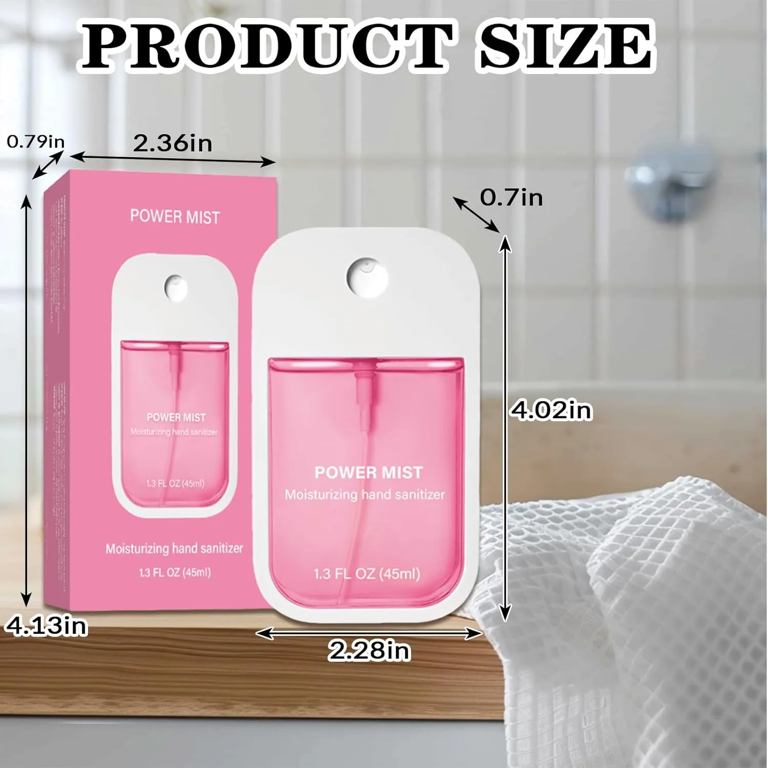 Power Mist Hydrating Hand Sanitizer Spray, Portable Travel-Size Hand Sanitizer Spray,8 Scents, 500-Sprays Each，Suitable for Both Adults and Children (3PCS)