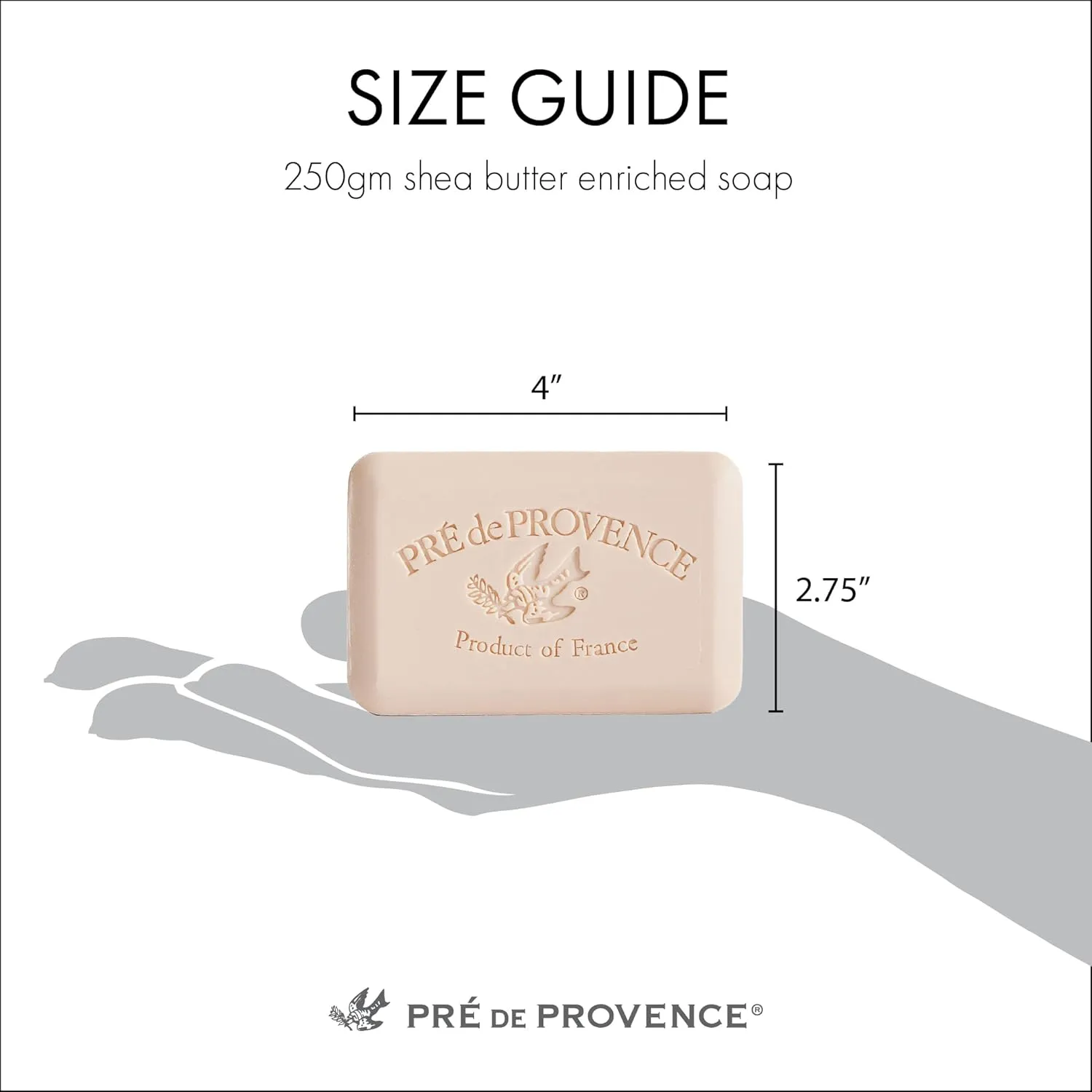 Pre de Provence Artisanal French Soap Bar Enriched with Shea Butter, Honey Almond, 8.8 Ounce