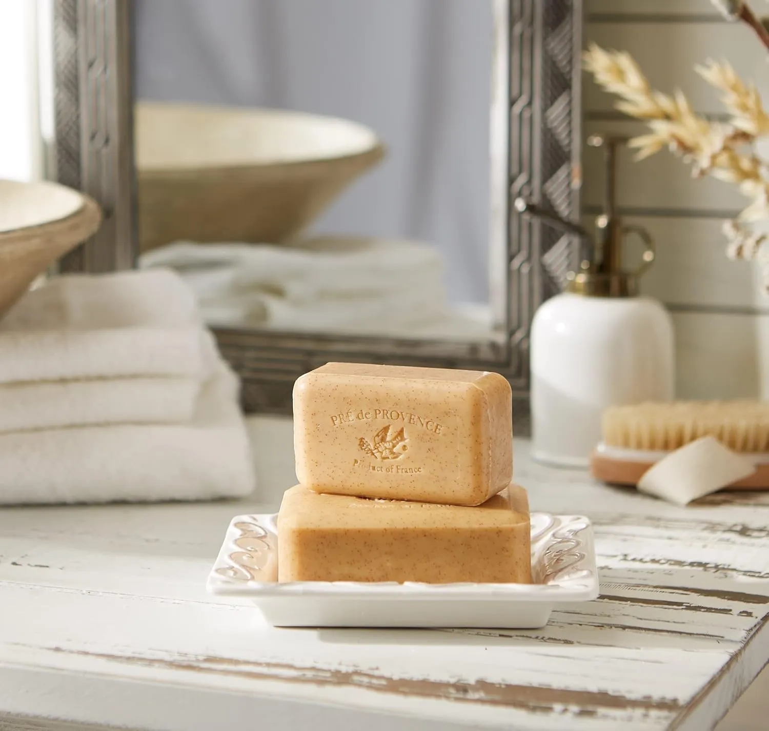 Pre de Provence Artisanal French Soap Bar Enriched with Shea Butter, Honey Almond, 8.8 Ounce