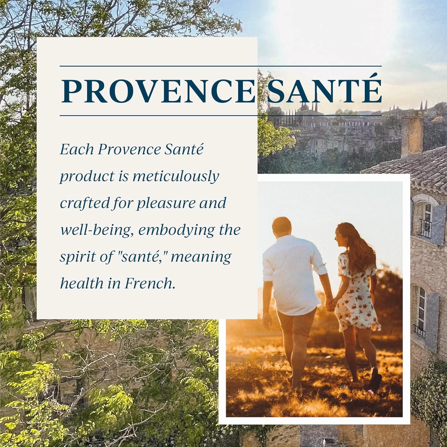 Provence Sante Natural Liquid Soap - Moisturizing Almond Oil Hand Soap with Calming Lavender Scent - Elegant Pump Dispenser for Kitchen & Bath (16.9 oz)