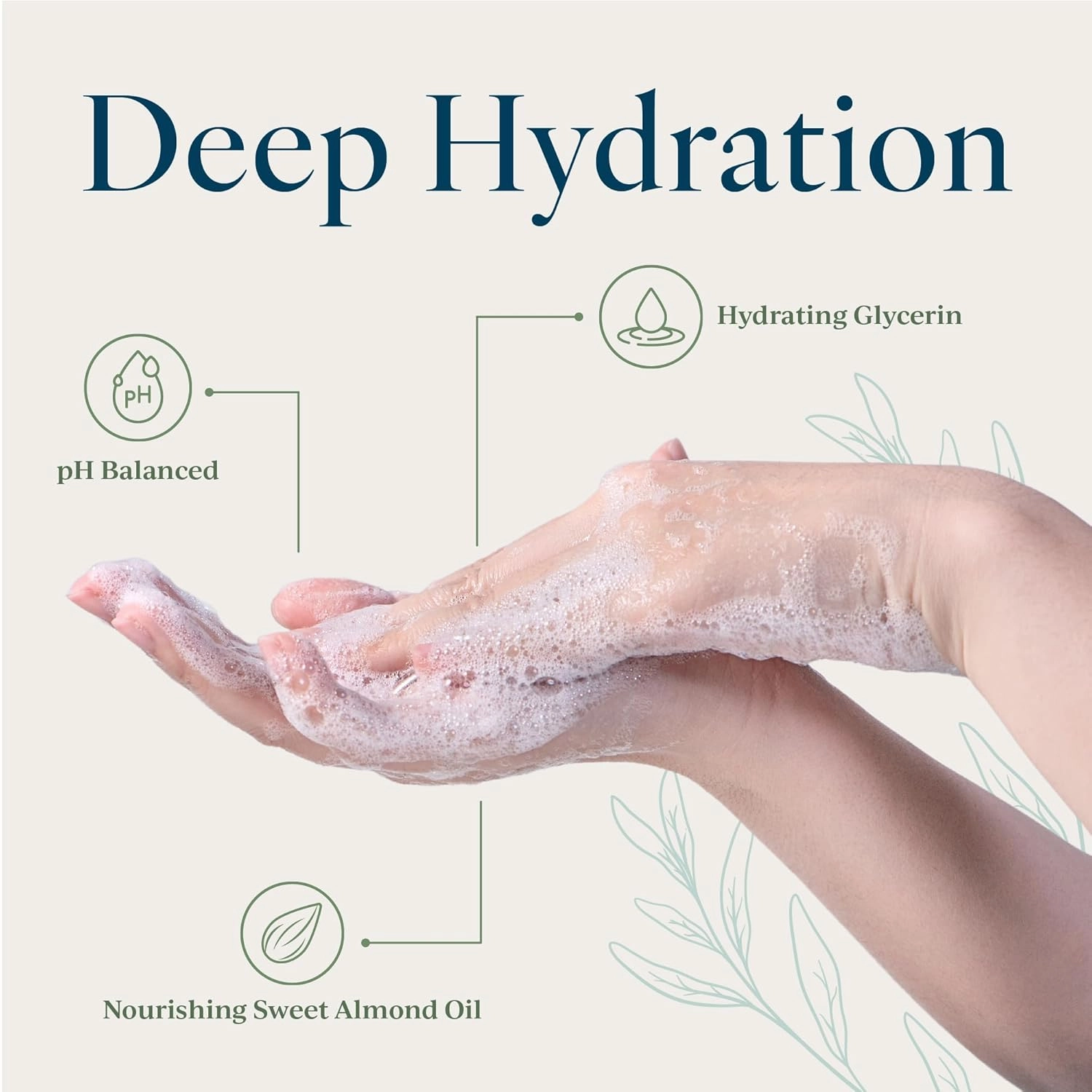 Provence Sante Natural Liquid Soap - Moisturizing Almond Oil Hand Soap with Calming Lavender Scent - Elegant Pump Dispenser for Kitchen & Bath (16.9 oz)