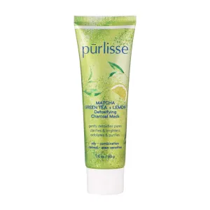 purlisse Matcha Green Tea   Lemon Detoxifying Charcoal Mask: Cruelty-free & clean, Paraben & Sulfate-free, Citrus brightens, White Clay tightens pores| 1.8oz