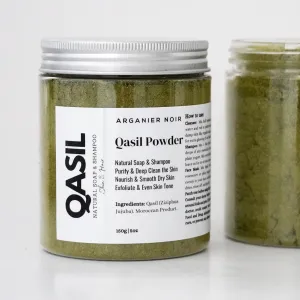 Qasil Powder Natural Soap, Hair Mask and Shampoo. Leaves skin and hair deeply clean and nourished. 150g