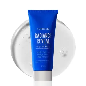 Radiance Reveal Peel-Off Mask – Hydrating & Firming Face Mask with Bio-Collagen – Inspired by Korean Skincare – Vegan, Gentle Formula for All Skin Types – 75 Gm