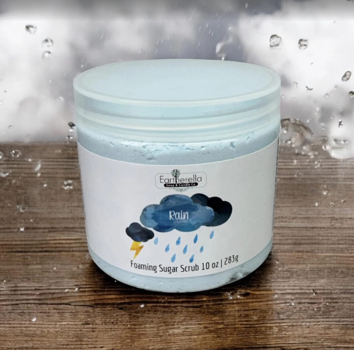 RAIN Exfoliating Foaming Sugar Body Scrub, 10 oz jar