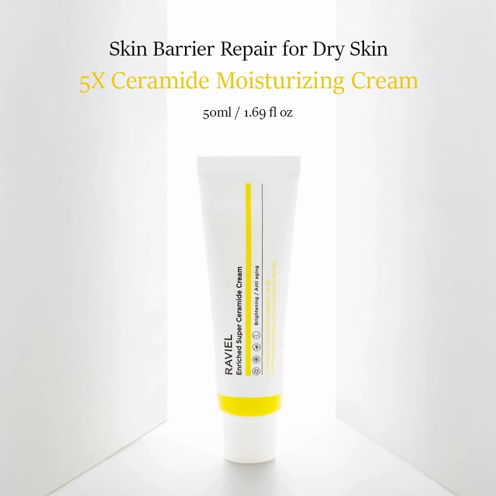 RAVIEL Enriched Super Ceramide Cream | Skin Barrier moisturizer | Hydrating Nourishing with Hyaluronic Acid, Niacinamide for Sensitive skin | Korean skin care (1.69Fl. Oz, Pack of 2)