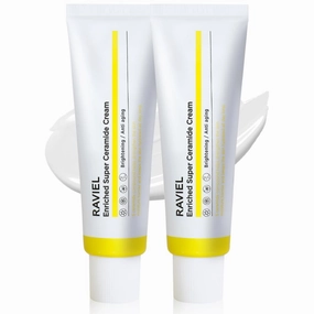 RAVIEL Enriched Super Ceramide Cream | Skin Barrier moisturizer | Hydrating Nourishing with Hyaluronic Acid, Niacinamide for Sensitive skin | Korean skin care (1.69Fl. Oz, Pack of 2)