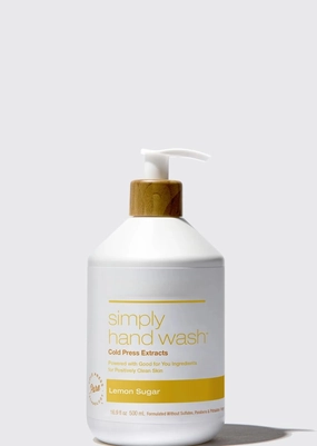 Raw Sugar, Simply Hand Wash Soap, Scent: LEMON SUGAR (Crafted with a unique blend of moisturizing oil and fruit extracts) 16.9oz - PUMP