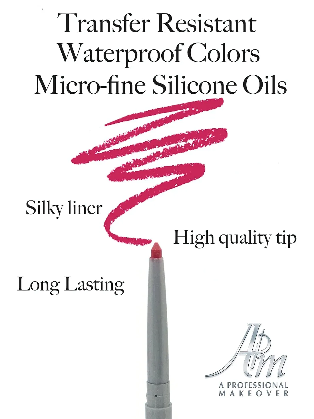 Retractable Lipliner with Sharpener Transfer Resistant Long Lasting Waterproof Colors Enriched with Aloe Available in 12 Arpeggio Colors by A Professional Makeover (Cherry Red Arpeggio)