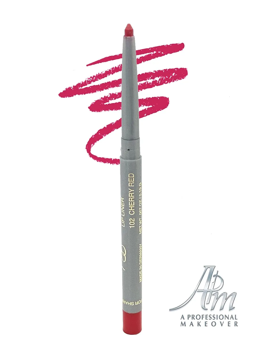 Retractable Lipliner with Sharpener Transfer Resistant Long Lasting Waterproof Colors Enriched with Aloe Available in 12 Arpeggio Colors by A Professional Makeover (Cherry Red Arpeggio)