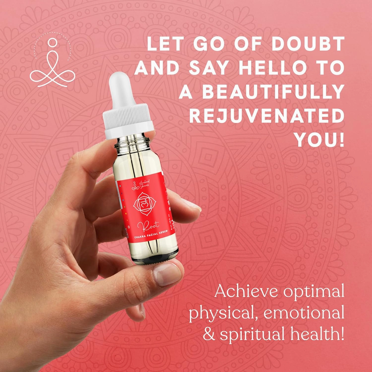 Root Chakra Facial Serum Essential Oil Blend, Natural & Organic Moisturizing Serum for Face with Sunflower, Argan, Apricot, Rosemary, Lavender Oils for Spiritual Journey, Peace, Deeper Connection
