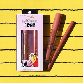 RUDE Peanuts Lip Kit - Lip Liner   Matte Lip Color - Nose Kiss
