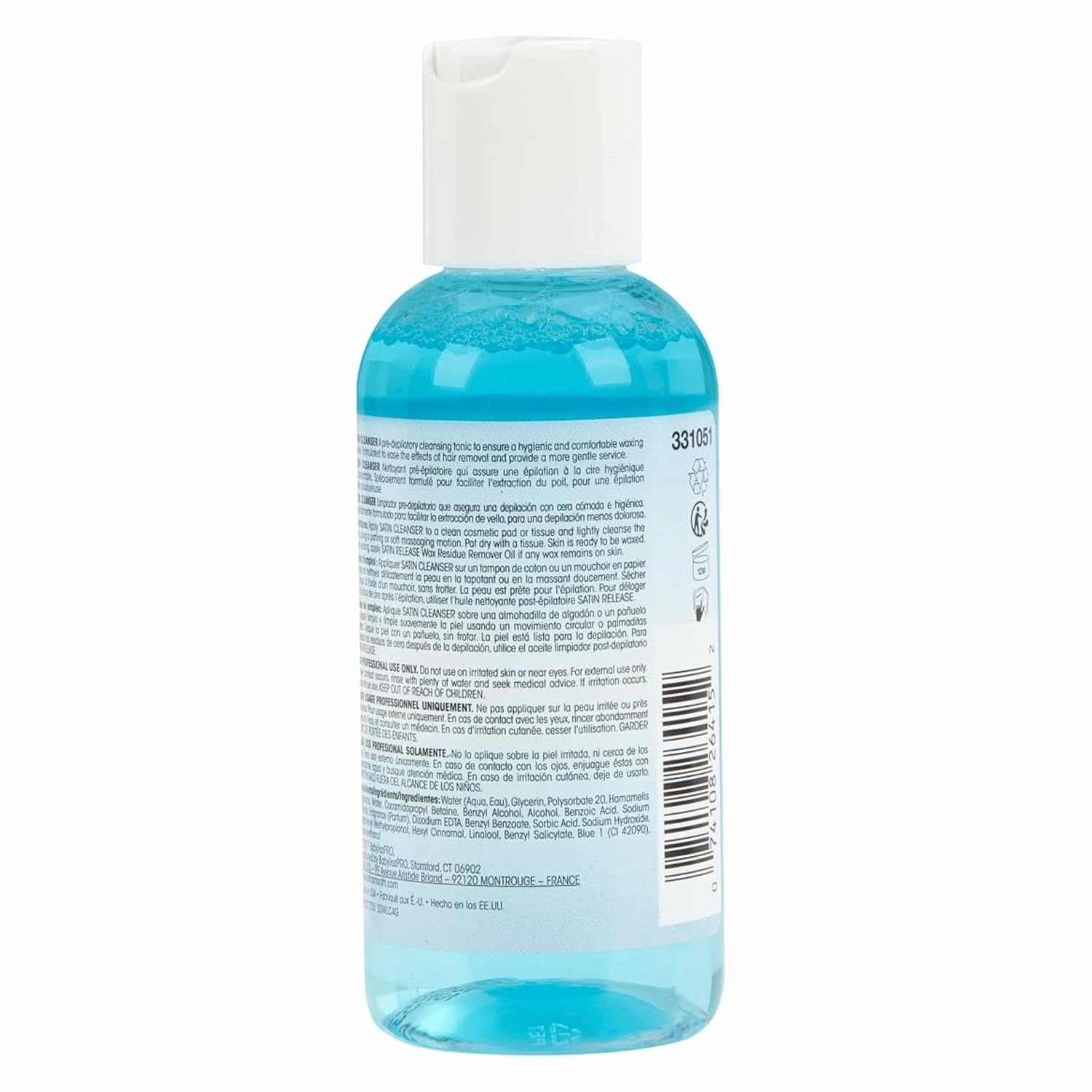 SATIN SMOOTH Pre Wax Cleanser - Antiseptic Skin Prep for Pre Wax Hair Removal, Deep Cleansing & Irritation-Free Waxing, AfterWax Care, 4 oz, 2-Pack