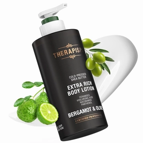 Scented Body Lotion for Women – Refreshing Moisturizer with Shea Butter, Ceramides & Panthenol to Revive & Nourish Dry Skin – Used by All Genders (Bergamot & Olive, 17.0 fl oz)