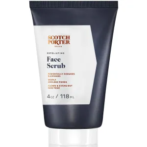 Scotch Porter Exfoliating Face Scrub for Men | Facial Cleanser Unclogs Pores & Evens Out Skin Tone | Formulated with Non-Toxic Ingredients, Free of Parabens, Sulfates & Silicones | Vegan | 4oz Bottle
