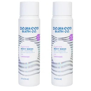 Seaweed Bath Co. Hydrate Body Wash, Lavender Scent, 12 Ounce (Pack of 2), Shower Gel for Men & Women, Vegan, Paraben Free, Sulfate Free, Cruelty Free