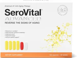 Serovital Advanced for Women - Anti-Aging Supplement for Women - Skin Benefits, Energy, and Sleep - 30 Day Supply