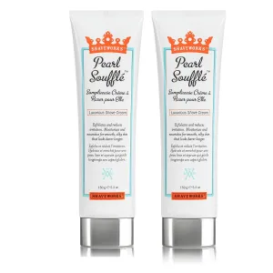 Shaveworks Pearl Soufflé Shaving Cream for Women – Soothing, Hydrating Shave Lotion for Legs, Underarms, Bikini Area – Reduces Irritation, Slows Future Hair Growth 5.3 Fl Oz - 2 Pack