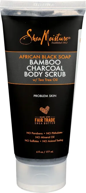Shea Moisture Bamboo Charcoal Body Scrub, 6 Oz