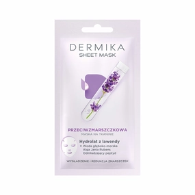 Sheet Mask anti-wrinkle mask on fabric Lavender Hydrolate 15ml