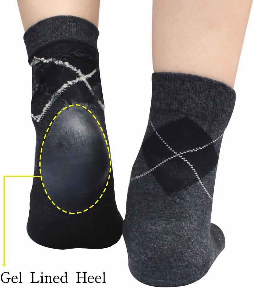 Silicone Moisturizing Spa Socks: Effective Foot Care for Dry, Cracked Heel | Beauty Solution for Intensive Hydration and Rejuvenation - Ideal for Women and Men (Dark Gray, 3 Pairs)