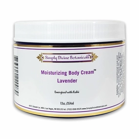 Simply Divine Botanicals Moisturizing Body Cream - Natural and Organic Lotion with Shea Oil, Hemp Oil and Aloe Vera, 12 oz (Lavender)