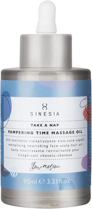 Sinesia | Take A Nap Pampering Time Massage Oil (3.2 oz) | Antioxidant, Hydrating Hair & Facial Treatment | Antioxidant Natural Scalp Oil for Face & Hair | with Jojoba, Olive, and Macadamia Oil