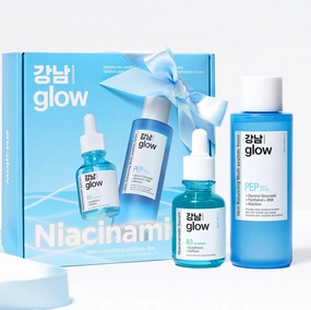 Skin-Smoothing Solution Duo - Multi-Peptide Toner 5.07fl oz & Niacinamide (Vitamin B3) Serum 1.01fl oz I Korean Skincare I Special Gifts for Women