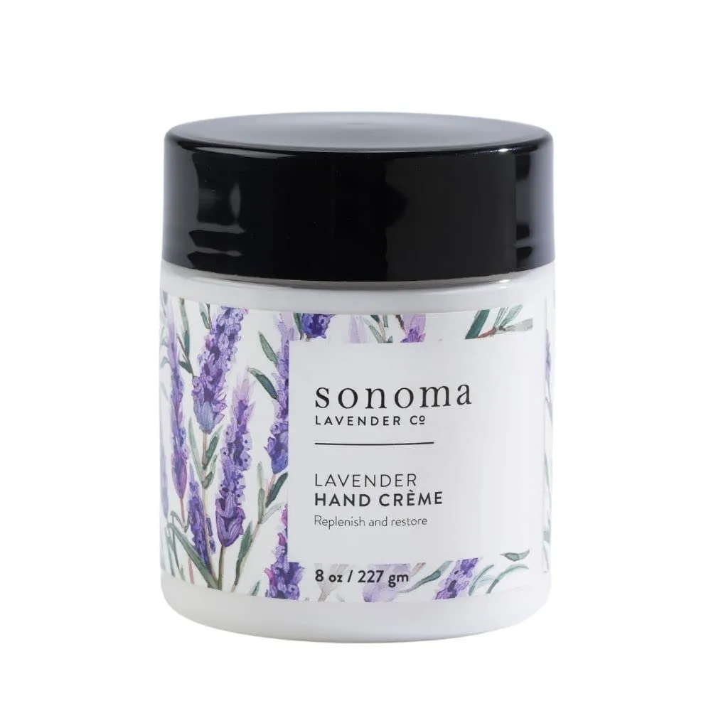 Sonoma Lavender Luxury Lavender Hand Crème, Deep Moisturizing Hand Cream for Dry Hands and Skin, Replenishing Hand Treatment, 8 oz