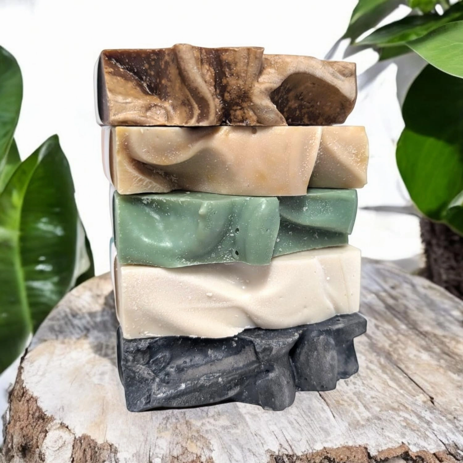 Spearmint Basil Scrub Soap Collection Soap Bar – Skin Renewing, Vegan-Friendly with Lavender & Tea Tree Oil – Deep Cleansing & Nourishing for Glowing Skin – 5.8 oz Pack 4