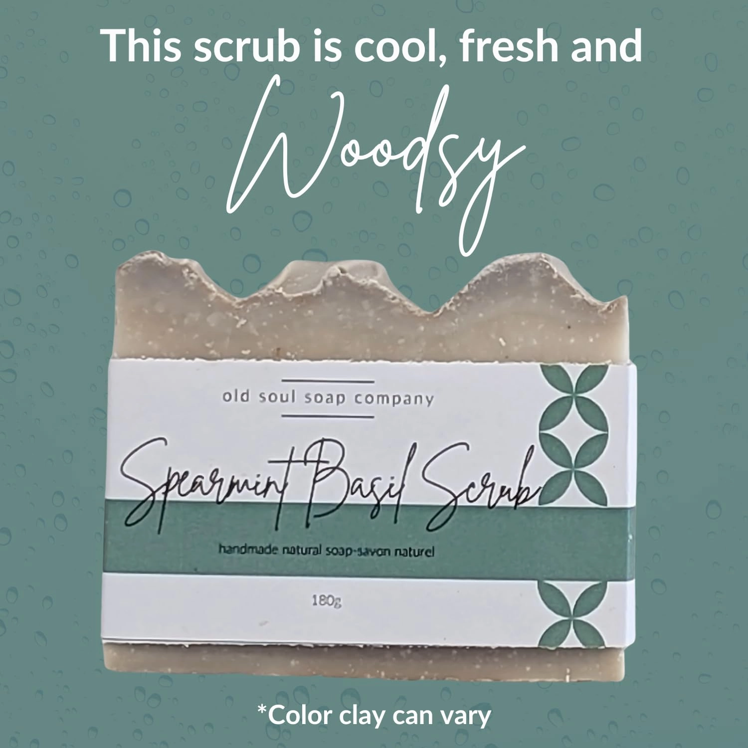 Spearmint Basil Scrub Soap Collection Soap Bar – Skin Renewing, Vegan-Friendly with Lavender & Tea Tree Oil – Deep Cleansing & Nourishing for Glowing Skin – 5.8 oz Pack 4